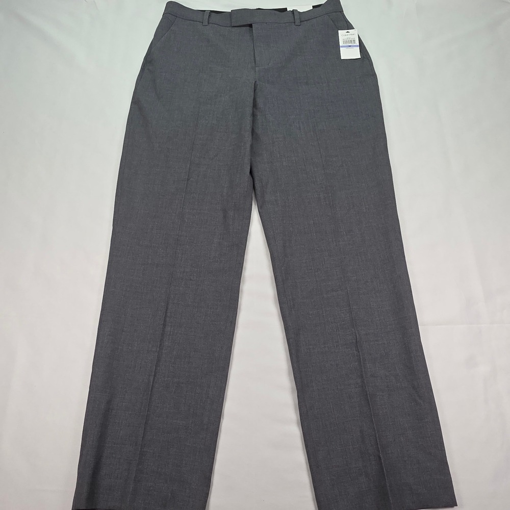 New Calvin Klein Slim Fit Dress Pants Oxford Grey Heather‎ 18 Husky K841207